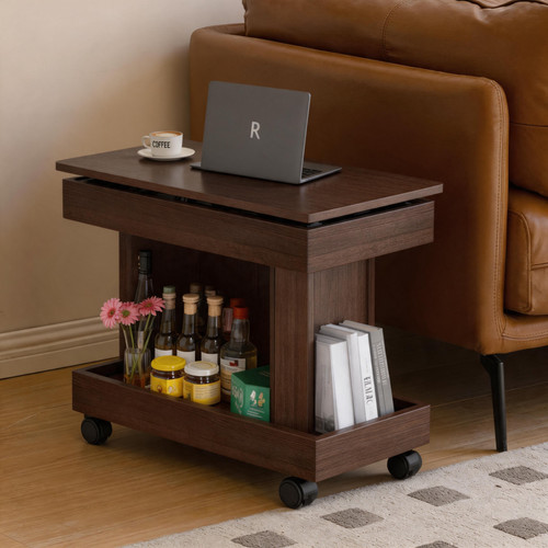 Rolling coffee table with - rolling,